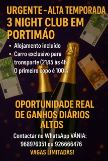 NIGHT CLUB  – ALTA TEMPORADA!  PORTIMÃO