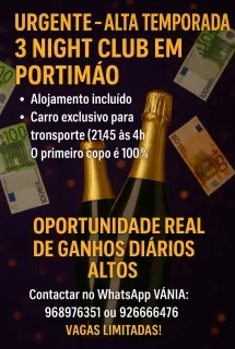 NIGHT CLUB  – ALTA TEMPORADA!  PORTIMÃO
